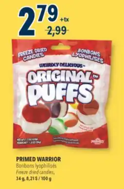 Familiprix PRIMED WARRIOR Freeze dried candies, 34 g / 100 g offer