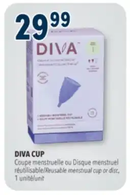 Familiprix DIVA CUP, Reusable menstrual cup or disc, 1 unit offer