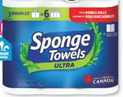 Familiprix SPONGE TOWELS Ultra Paper towels, 3 doubles rolls offer
