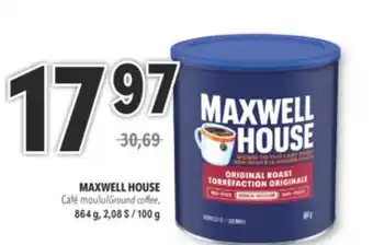 Familiprix MAXWELL HOUSE, Ground coffee, 864 g offer