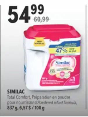 Familiprix SIMILAC, Total Comfort, Préparation Powdered infant formula, 837 g offer