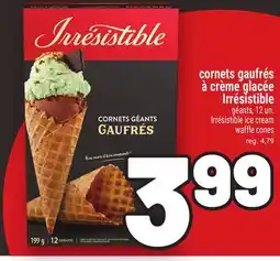 Metro CORNETS GAUFRÉS À CRÈME GLACÉE IRRÉSISTIBLE | IRRÉSISTIBLE ICE CREAM WAFFLE CONES offer