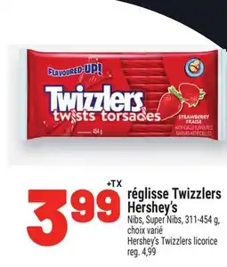 Metro RÉGLISSE TWIZZLERS HERSHEY'S | HERSHEY'S TWIZZLERS LICORICE offer