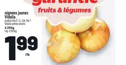 Metro OIGNONS JAUNES VIDALIA | VIDALIA YELLOW ONIONS offer