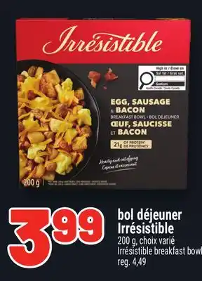 Metro BOL DÉJEUNER IRRÉSISTIBLE | IRRÉSISTIBLE BREAKFAST BOWL offer