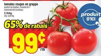 Metro TOMATES ROUGES EN GRAPPE | STEMMED RED TOMATOES offer