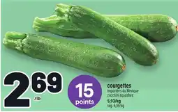 Metro COURGETTES | ZUCCHINI SQUASHES offer
