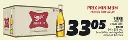 IGA MILLER HIGH LIFE BEER offer