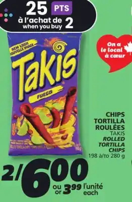 IGA TAKIS ROLLED TORTILLA CHIPS offer
