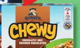 IGA QUAKER CHEWY GRANOLA BARS offer
