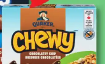 IGA QUAKER CHEWY GRANOLA BARS offer