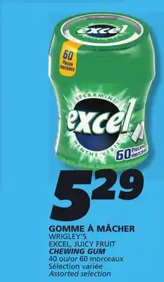 IGA WRIGLEY'S EXCEL, JUICY FRUIT CHEWING GUM offer