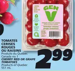 IGA CHERRY RED OR GRAPE TOMATOES offer