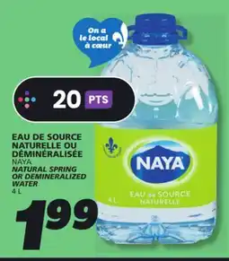 IGA NAYA NATURAL SPRING OR DEMINERALIZED WATER offer
