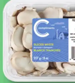 IGA COMPLIMENTS SLICED WHITE MUSHROOMS offer
