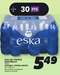 IGA ESKA NATURAL SPRING WATER offer