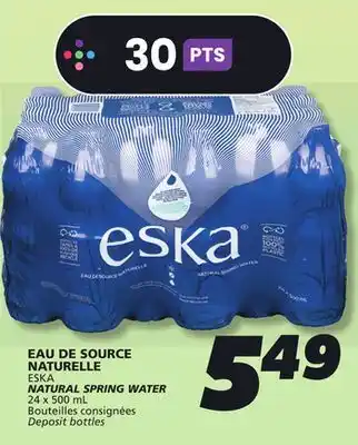 IGA ESKA NATURAL SPRING WATER offer