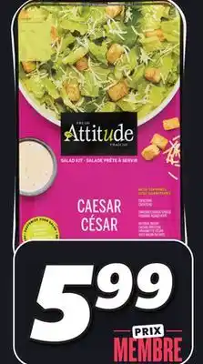 IGA ATTITUDE FRAÎCHE LETTUCE OR LETTUCE MIX WITH TOPPINGS offer