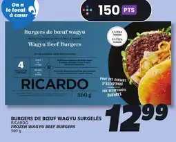 IGA RICARDO FROZEN WAGYU BEEF BURGERS offer