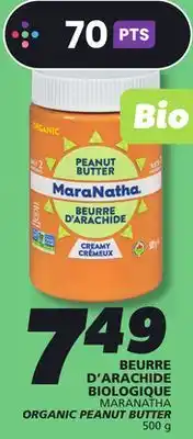 IGA MARANATHA ORGANIC PEANUT BUTTER offer