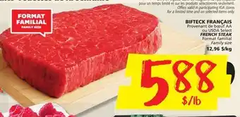IGA FRENCH STEAK offer