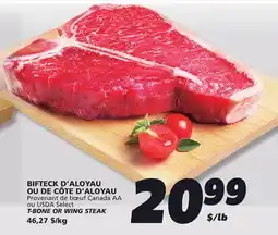 IGA T-BONE OR WING STEAK offer