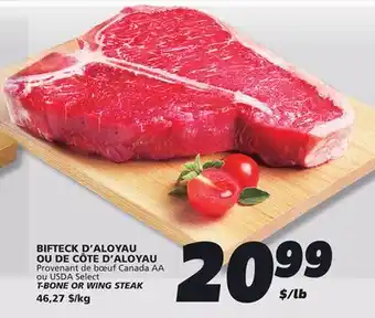 IGA T-BONE OR WING STEAK offer