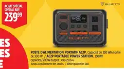 Canadian Tire BLUETTI AC2P PORTABLE POWER STATION offer