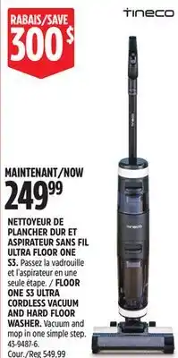 Canadian Tire FLOOR ONE S3 ULTRA CORDLESS VACUUM AND HARD FLOOR WASHER offer