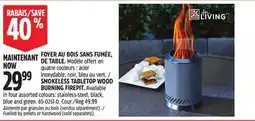 Canadian Tire SMOKELESS TABLETOP WOOD BURNING FIREPIT offer