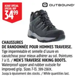 Canadian Tire OUTBOUND MEN'S TRAVERSE HIKING BOOTS offer