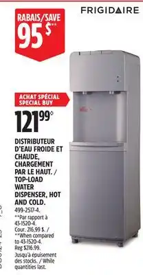Canadian Tire FRIGIDAIRE TOP-LOAD WATER DISPENSER offer