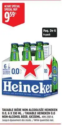Canadian Tire Taxable Heineken 0.0 Non-Alcohol Beer 6 x 330ML offer