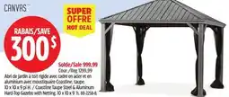 Canadian Tire canvas Coastline taupe steel & Aluminium hard-top- gazebo with netting offer