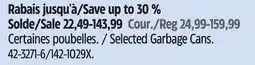 Canadian Tire Type-a- Selected Garbage Cans offer