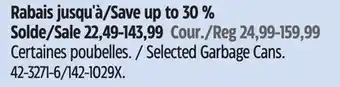 Canadian Tire Type-a- Selected Garbage Cans offer
