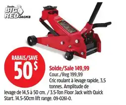 Canadian Tire Torin Big Red 3.5-Ton Floor Jack with Quick Start offer