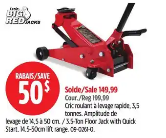 Canadian Tire Torin Big Red 3.5-Ton Floor Jack with Quick Start offer