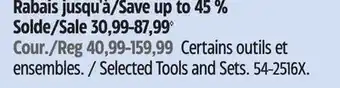 Canadian Tire Mastercraft Selected Tools and Sets offer