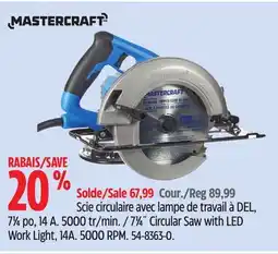 Canadian Tire 71⁄4˝ Circular Saw with LED Work Light, 14A offer