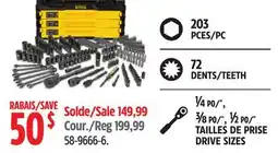 Canadian Tire Chrome DENTS/TEETH ¼ PO/, ⅜ PO/, ½ PO/ TAILLES DE PRISE DRIVE SIZES offer