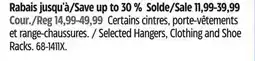 Canadian Tire Selected Hangers Clothing and Shoe Racks offer