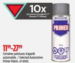 Canadian Tire Selected Automotive Primer Paints offer