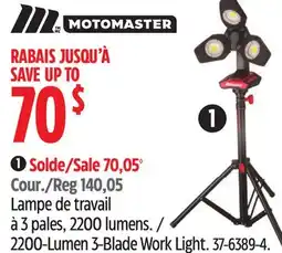 Canadian Tire MOTOMASTER 2200-Lumen 3-Blade Work Light offer