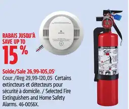 Canadian Tire Garrison Selected Fire Extinguishers and Home Safety Alarms offer