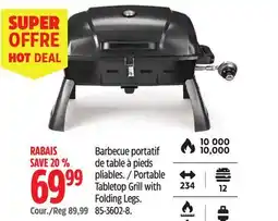 Canadian Tire MASTER Chef Portable Tabletop Grill with Folding Legs offer