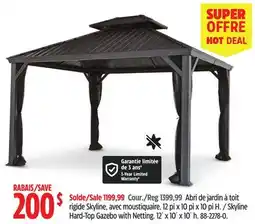 Canadian Tire Skyline Hard-Top Gazebo with Netting offer