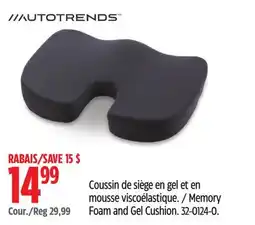 Canadian Tire Memory Foam and Gel Cushion offer
