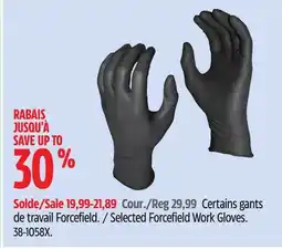 Canadian Tire Selected Forcefield Work Gloves offer