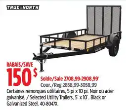 Canadian Tire True North Selected Utility Trailers, 5´ x 10' offer
